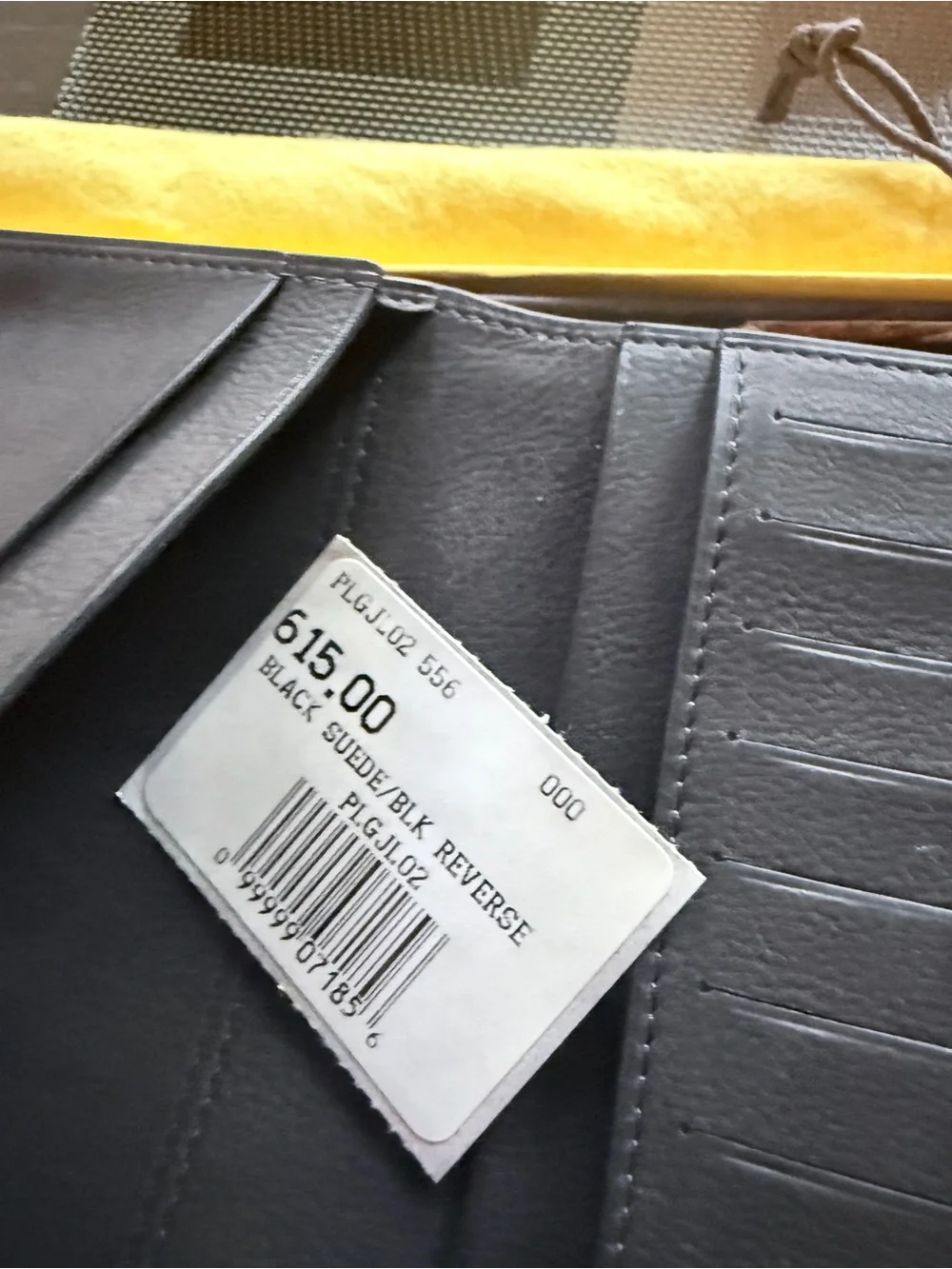 John Lobb black Suede Long Wallet